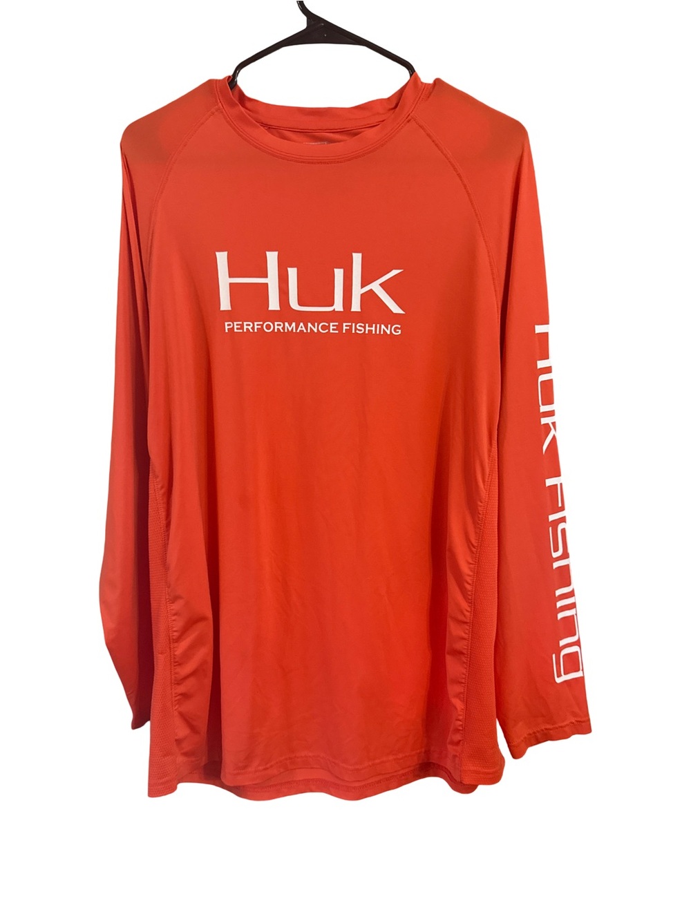 Huk Performance Fabric Long Sleeve Shirt - Orange